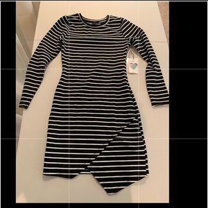 Black and white stripped dress